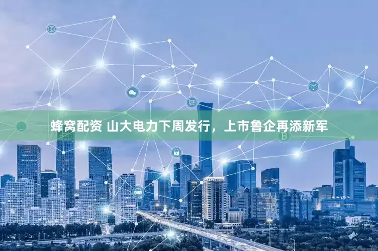 蜂窝配资 山大电力下周发行，上市鲁企再添新军