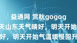益通网 赏秋gogogo！未来三天山东天气晴好，明天开始气温缓慢回升